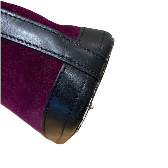 Vintage Dooney & Bourke Purple Velvet Hobo Brass Hardware USA A2511328 - Picture 5 of 11